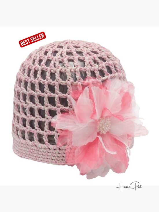 Crochet Beanie Summer Handmade Knit Lightweight Skull Cap Breathable Travel Hat